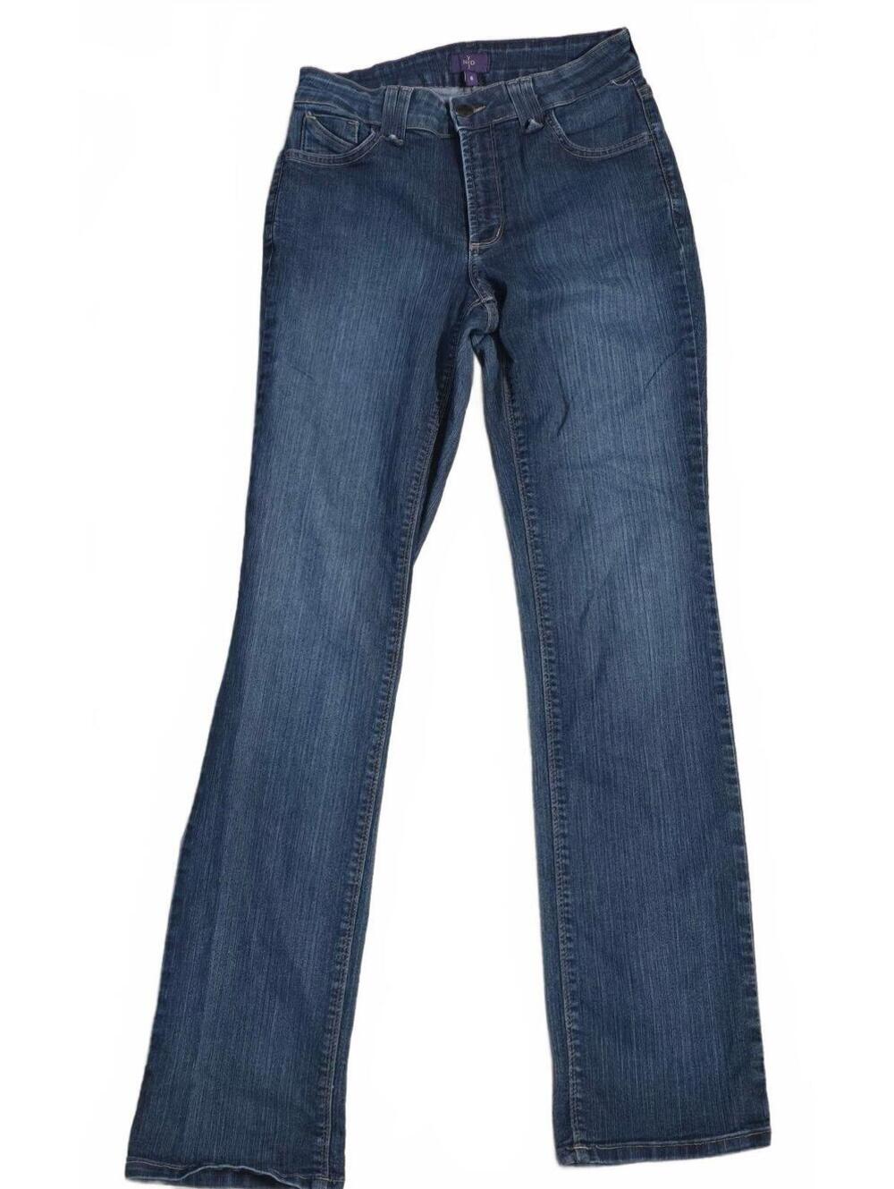 NYDJ Not Your Daughter's Jeans Women's Size 6 Straight Leg Blue Denim Made USA